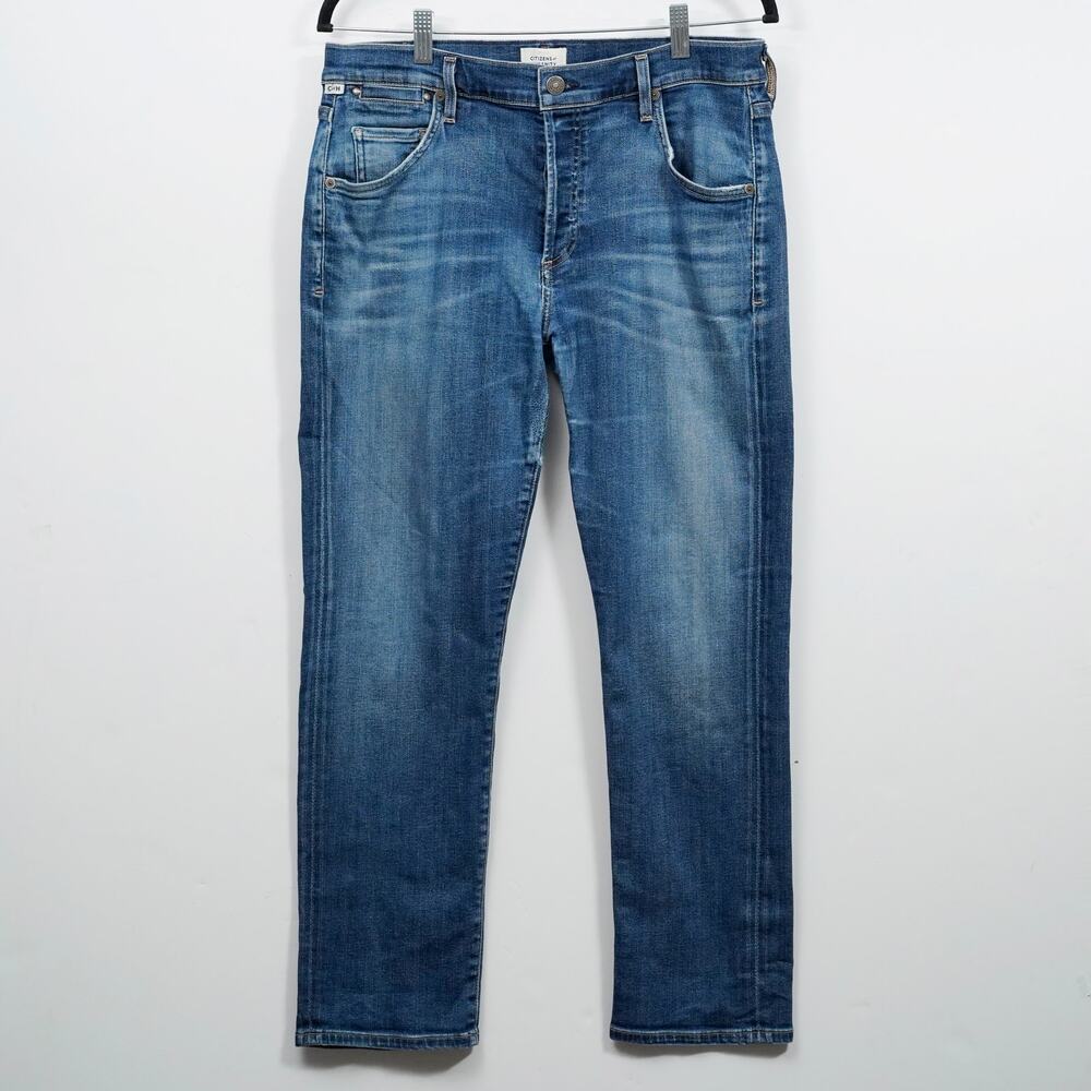 Citizens of Humanity Emerson Slim Boyfriend Jeans Cropped Dark Wash 32x26